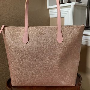 Kate Spade Joeley Pink Glitter Large Tote